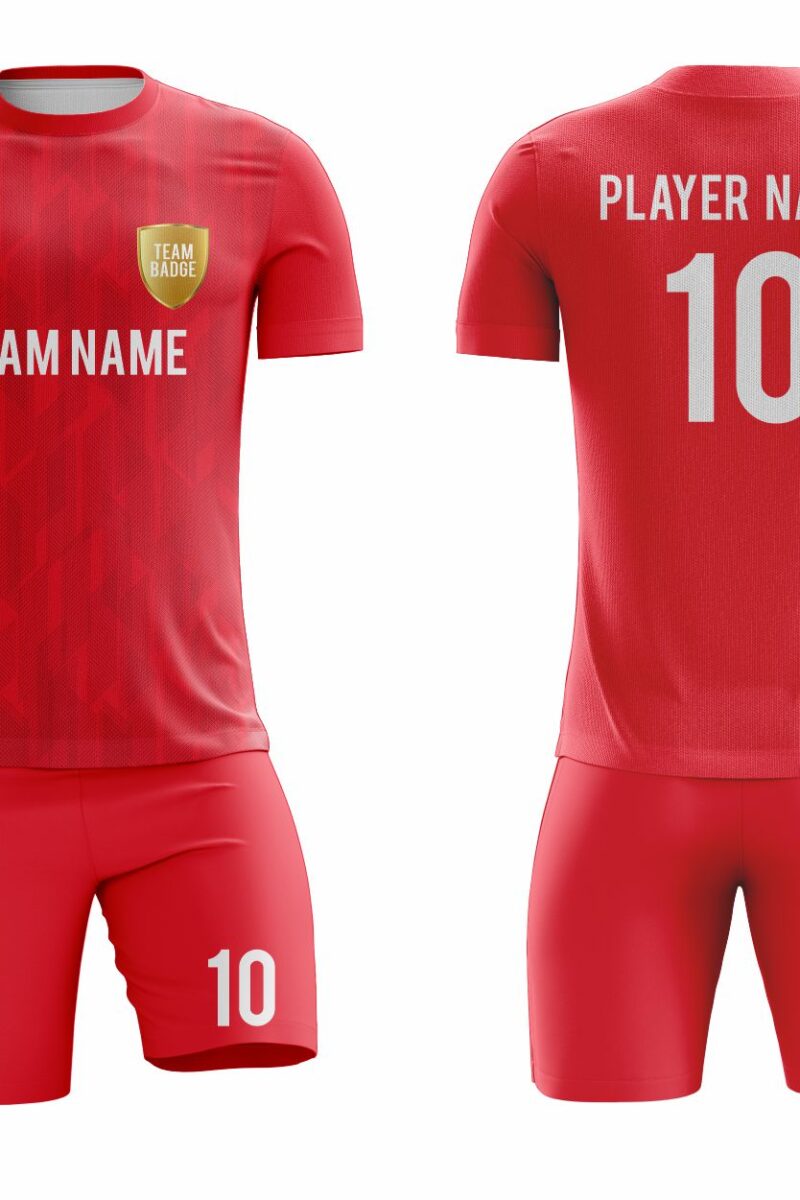 SB 1025 Red Custom Sublimated Football Match Shirt Adult & Youth Unisex