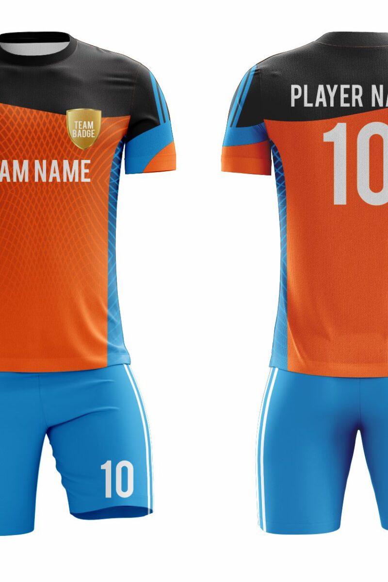 SB 1027 Red/Blue/Black Custom Sublimated Football Match Shirt Adult & Youth Unisex
