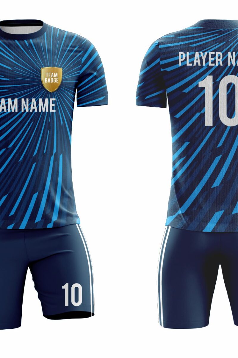 SB 1032 Blue Custom Sublimated Football Match Shirt Adult & Youth Unisex