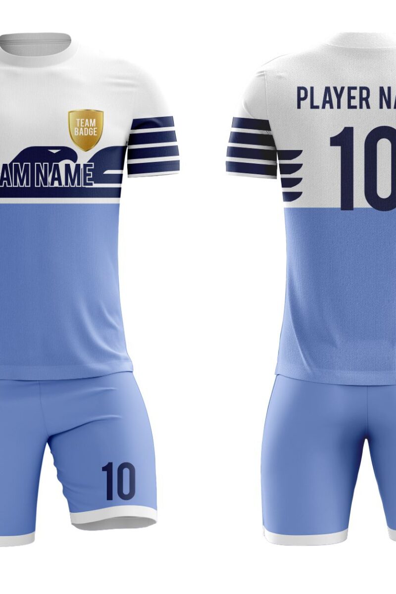 SB 1035 Blue Custom Sublimated Football Match Shirt Adult & Youth Unisex