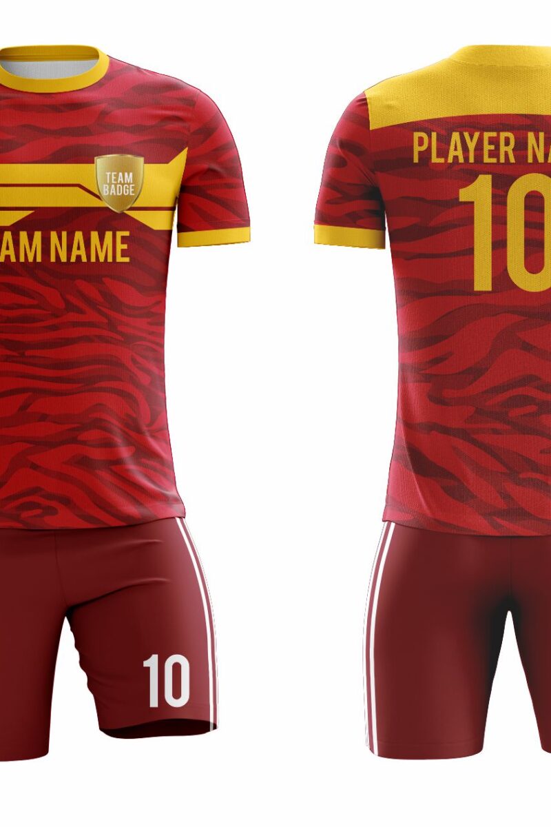 SB 1038 Red Custom Sublimated Football Match Shirt Adult & Youth Unisex