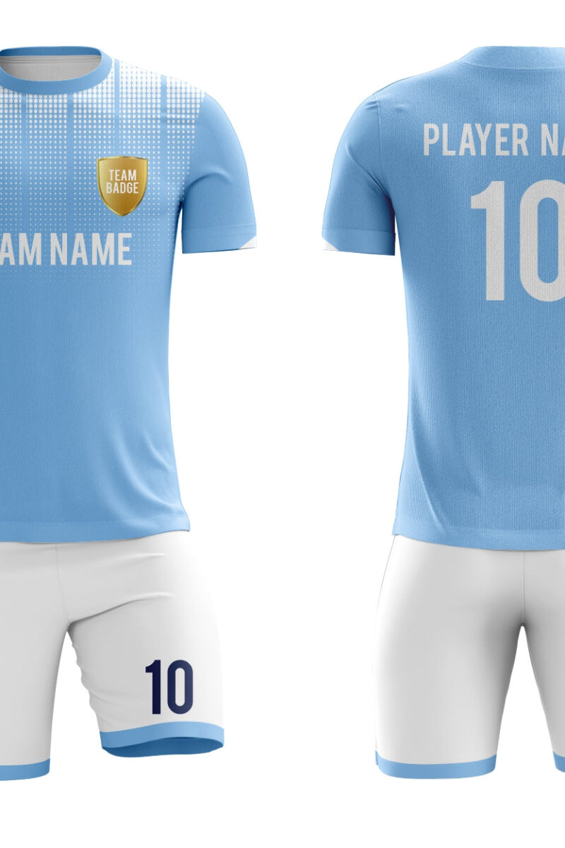 SB 1045 Blue/White Custom Sublimated Football Match Shirt Adult & Youth Unisex